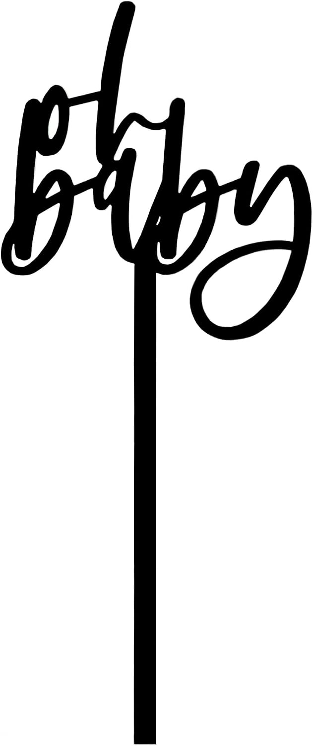 The Cotton & Canvas Co. Oh Baby Drink Stirrer, Party Cocktail Sticks, Swizzle Stick, Baby Sprinkle, Gender Reveal, Baby Shower, It's a Girl, It's a Boy, Set of 12 - Light Blue