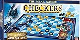 Incluye: tablero de juego, 24 damas, 8 piezas King del motor de tren Polar Express, hoja de pegatinas y reglas