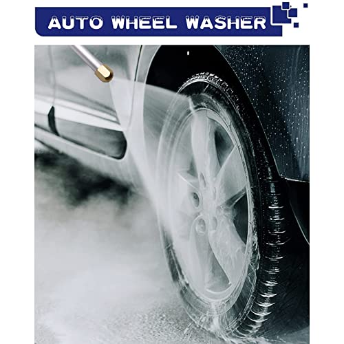 CARFKA Hydro Jet Washer High Pressure Power Washer Wand Water Hose with 2 Hose Nozzle Auto Watering Sprayer Flexible Garden Watering Sprayer for Car Wash and Window Washing 17 inch - Thumbnail 4