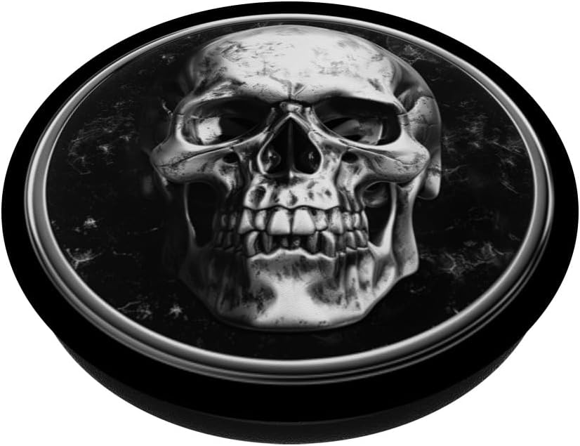 Skull - Silver PopSockets Adhesive PopGrip - Image 2