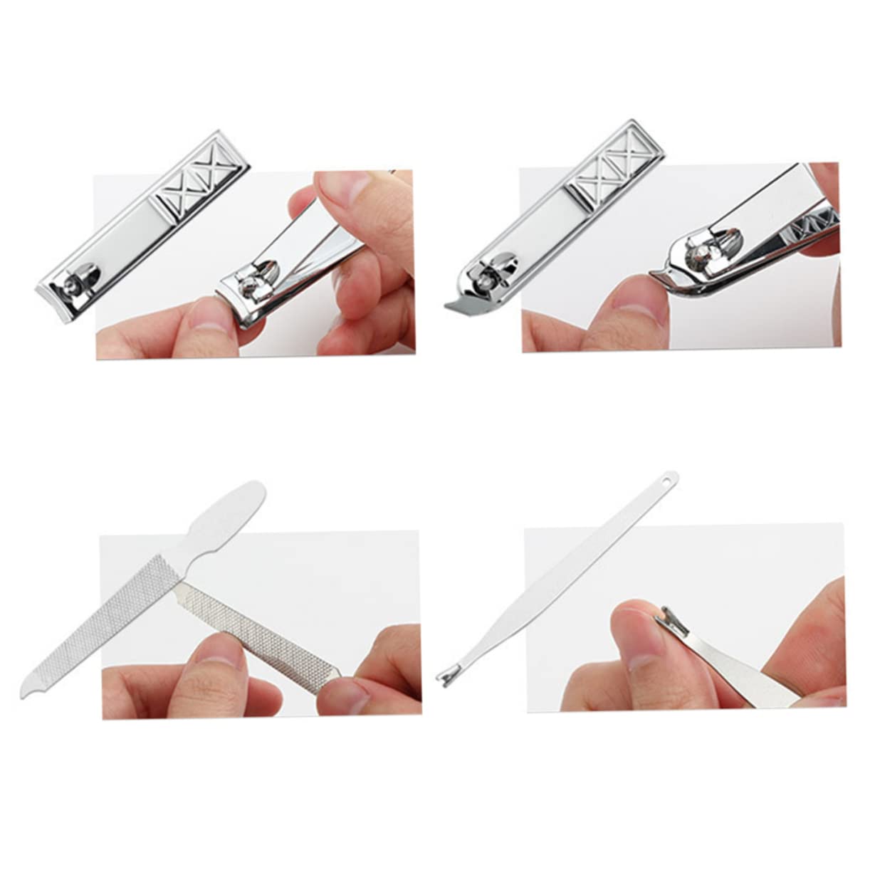 Set Tagliaunghie 21 Pezzi in Acciaio Inox Marrone Ergonomico | Taglio Rapido e Sagomatura Precisa, Kit Mani e Piedi, Adatto a Famiglia e Amici