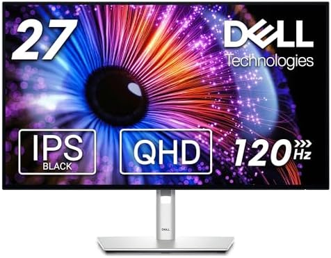 Dell 27" (68.58 Cm)Ultrasharp Hub LCD Monitor-U2724DE, 2560X1440@120Hz, Adjustability-Height, Tilt, Swivel, Pivot, 2Xdisplayport, 1Xhdmi, 2Xthunderbolt, 2Xusb-Type C 4Xusb Type-A, Audio Line Out,RJ45