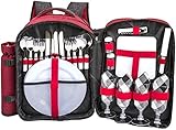 ISOLIERTER RUCKSACK MIT GROSSER KAPAZITÄT - Hochwertiger Picknickrucksack mit bequemen, gepolsterten Riemen für zusätzlichen Komfort, einem oben angebrachten Tragegriff und mehreren Staufächern für Ihre Bequemlichkeit. Hergestellt aus hochwertigem Nylon-Kleidungsstoff und PEVA-Innenfutter, das stärker und langlebig ist.