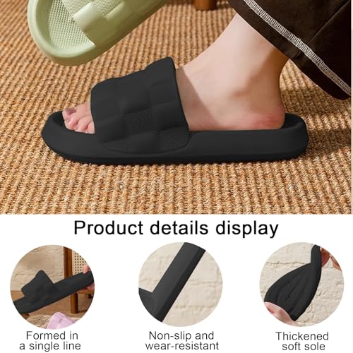 Plaid Slippers for Women and Men Cozy Comfortable Slip-On House Non-Slip Indoor Slippers with Soft Cushioned Sole4