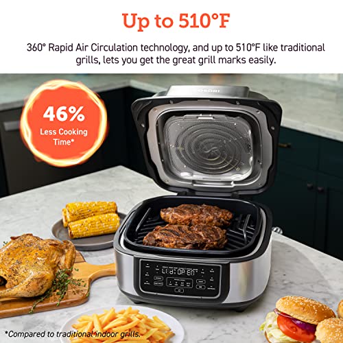 Cosori Electric Smokeless Indoor Grill & Smart Xl Air Fryer Combo, 8-In-1, 6Qt, 100 Recipes, Grill, Broil, Roast, Bake, Crisp, Dehydrate And More, Compatible With Alexa & Google Assistant, Black #TOP1