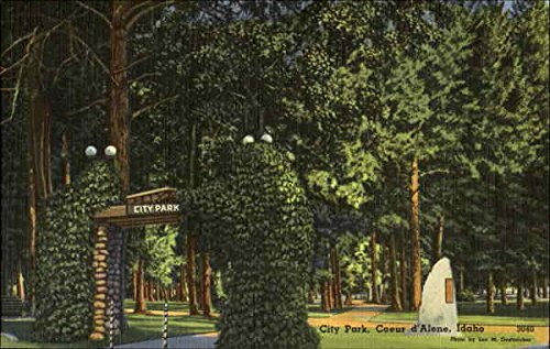City Park Coeur D'Alene, Idaho ID Original Antique Postcard