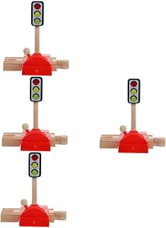 TOYANDONA 4 Peças Acessórios De Trilho De Trem Semáforos Brinquedo Fingir Brinquedo De Bloqueio De Estrada Bloqueio De Estrada De Trem Engraçado Modelo De Bloqueio De Estrada Ferroviário