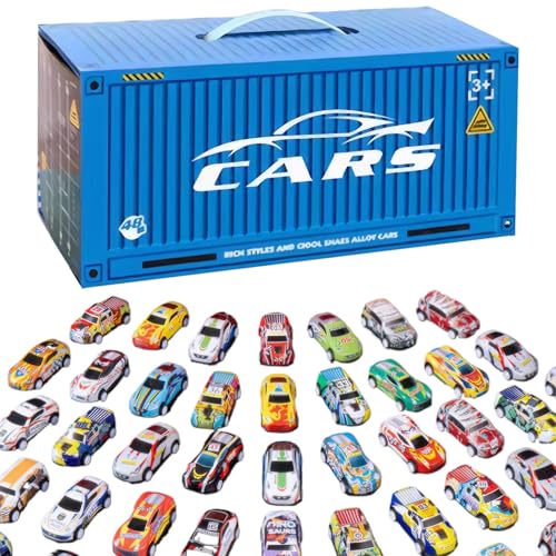Voitures de course en coffret de 48 pièces, le cadeau idéal pour tout-petits