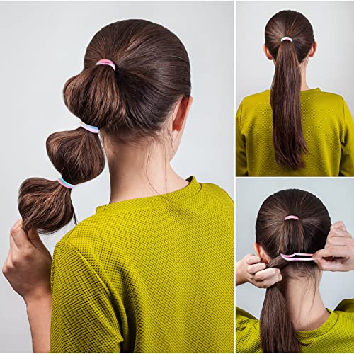 Multicolour Elastic Hair Ties - 128 Pcs, Thickened Hair Ties For Women Girls,Men, No Damage Ponytail Hair Ties - Perfect For Fine, Curly Hair And Sensitive Scalps (Thickened Camouflage 4-Color 128Pcs) #TOP4