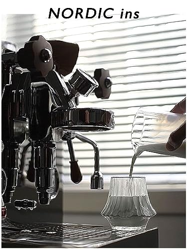 SN-DINNWAR 220ML Glass Coffee Cup Wine Glass Afternoon Tea Cup Mug Cup Iced Tea Glass For Family Office Party Weeding Restaurant And Kitchen Use (Glass Cup B)