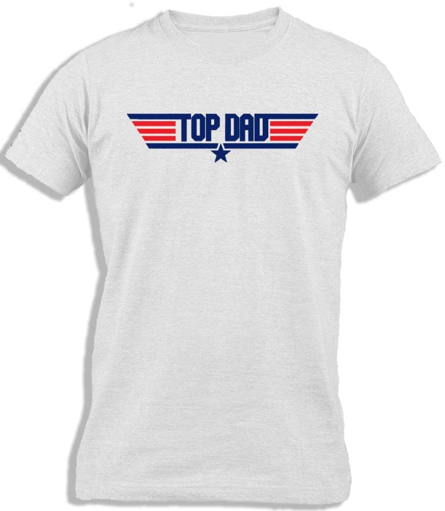 Ay Cabron™ TopDad | Top Dad Gun | Funny Daddy | Aviation Dad | Aviation Geek Dad | Pilot Dad Cotton T-Shirt For Men