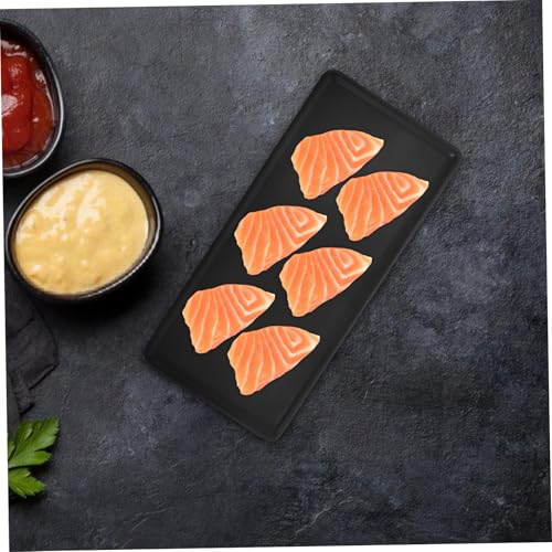Plato rectangular de cerámica para sushi miniatura 4
