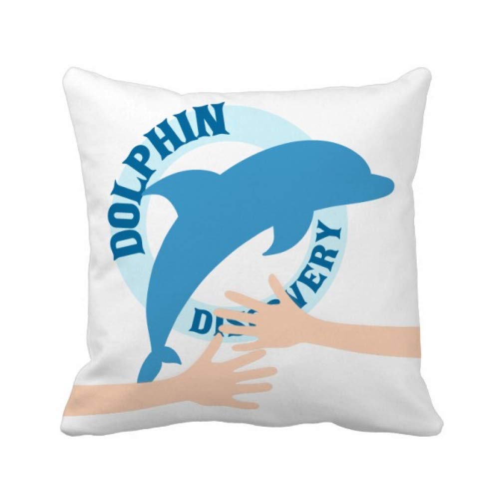 Coussin de cou bleu océan dauphin DIYthinker pour le confort quotidien