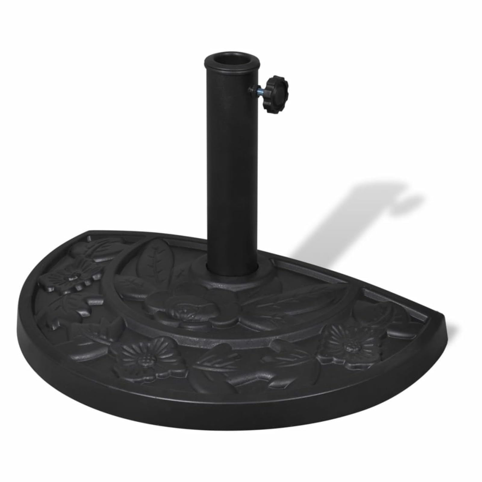 BaraSh Socle de Parasol Demi-Rond Résine,Pied De Parasol,Pied De Parasol Lourd,Pied De Parasol sur roulettes