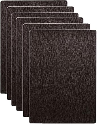 KRIAEX Adhesive Leather Repair Patch for Upholstery Leather Repair Tape, Self-Adhesive Genuine Leather Patch Set for Sofas, Couches, Furniture(DARK BROWN)
