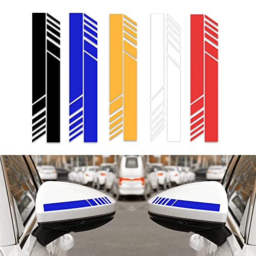10 Paires Rétroviseur Autocollant de Voiture Bande Réfléchissante, Autocollant de Réglage de Rétroviseur de Voiture Décoration DIY Personnalité Étanche Autocollant de Voiture pour Auto Rétroviseur