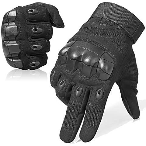 WTACTFUL Touch Screen Full Finger Gloves for Motorcycle Cycling Motorbike ATV Riding Driving Racing Climbing Camping Hiking Hunting Work Outdoor Sports Gloves Size Medium Black Cover