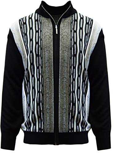 STACY ADAMS Men's Sweater, Modern Cable Knit Jacquard3