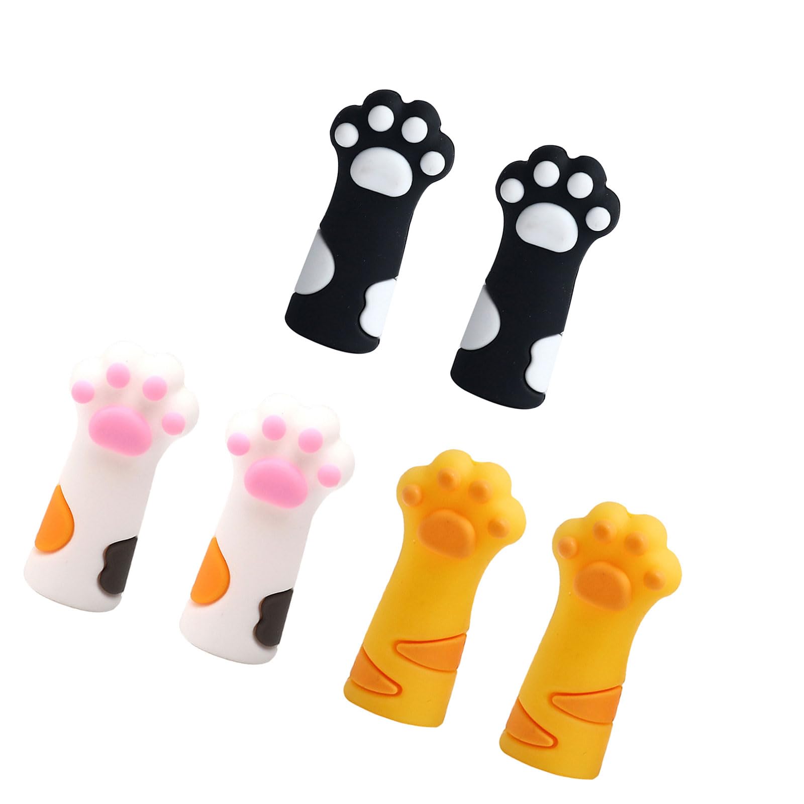 Yilingjc Pencils Caps,6pcs Pencils Toppers Chewing-proof Cat Paw Pencil Tip Protector Pencil Extender Holder for Kid Student Class Reward