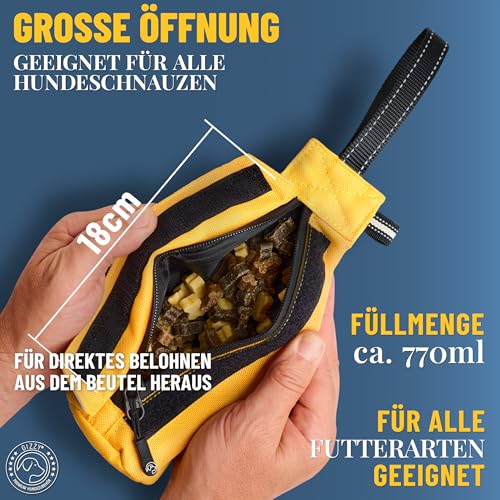 GIZZY® DAS ORIGINAL I Futterdummy Hunde I Robuster Hunde Futterbeutel für alle Rassen I Dummy Hundetraining mit Leckerlies - Die Erziehungshilfe für Hunde I Futterbeutel Hundetraining - Hunde Zubehör