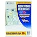 C-Line Business Card Holder Pages, Poly Without Tabs, 20 Cards/Page, 11 x 9 Inches, 5 Packs of 10 (61217-5)
