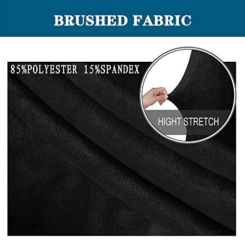 Lushvida Stretch Ottoman Slipcover - Velvet Rectangle Stool Cover Soft Furniture Protector With Elastic Bottom #TOP1