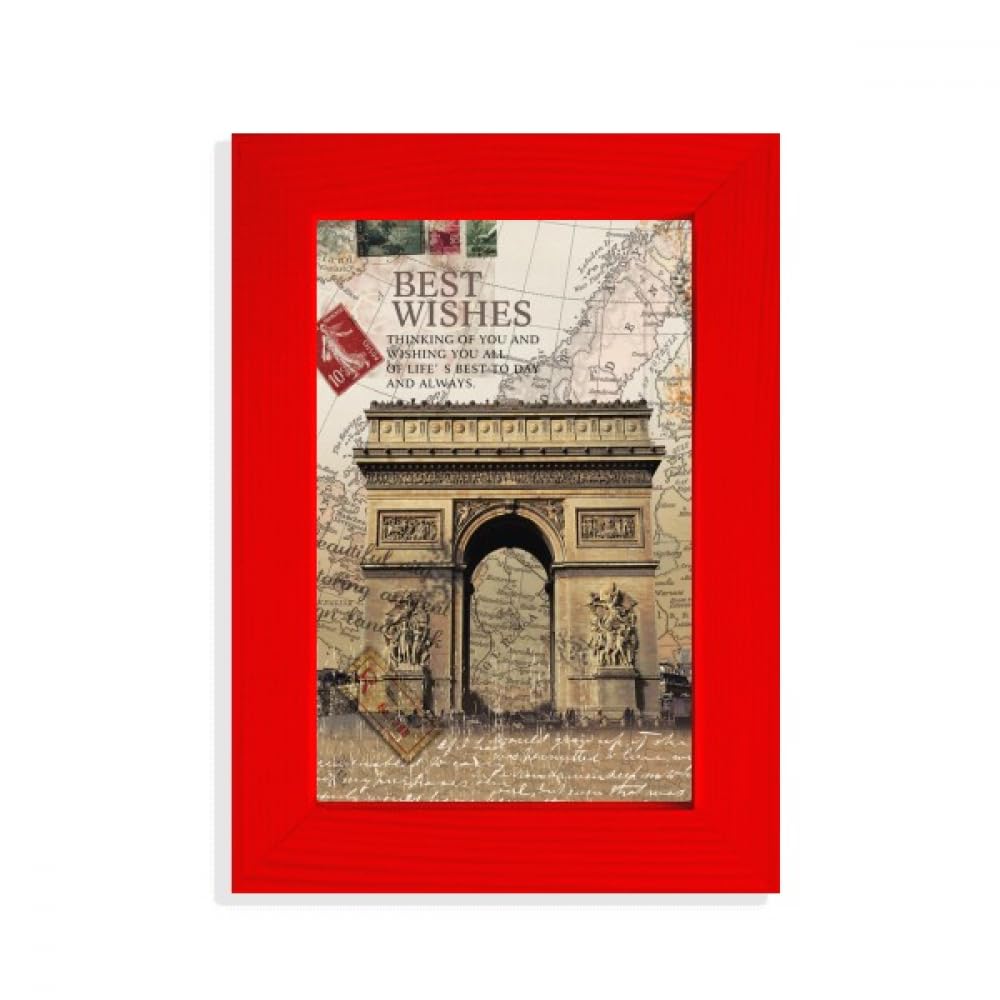 Cadre photo rouge Arc de Triomphe Paris le cadeau souvenir idéal