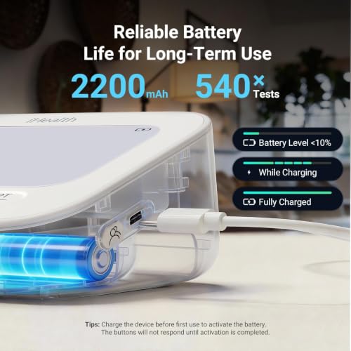 iHealth Jurni Smart Rechargeable Blood Pressure Monitor, Large Dual Display - image 5