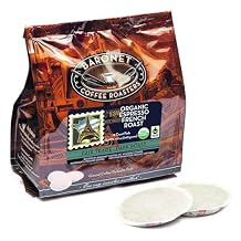 Baronet Coffee Pods [Organic Espresso French Roast-54 Pods] Single Cup Use for Senseo Machine - 3 Bags of 18 Single Serve 8 Gram, Regular Strength[Org Espresso Fr. Roast]