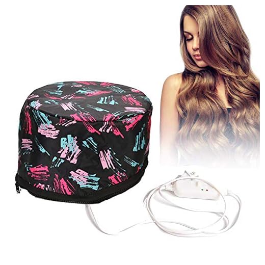 Alotlucky Hair Thermal Steamer Treatment SPA Cap Nourishing Care Hat with Adjustable Temperature Control,Moisturize and Nourish, Hair Care for Home Use(Black)