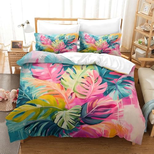 Linge de lit 3D ensemble de literie microfibre housse de couette 3 pièces taies double - 3