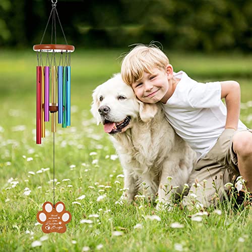 Pet Memorial Rainbow Wind Chimes, Pet Memorial Gifts, Dog Memorial