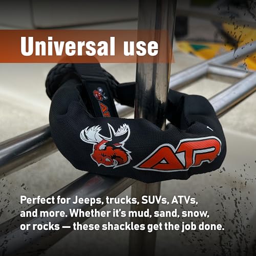 Image of Soft Shackles 1 /2 x 24 in, 41,200 lb, 2 Pack for Off-Road Recovery | Two 41,200 lb UHMWPE soft shackles for winching, towing and off-road recovery; lightweight, rustproof and safer than steel