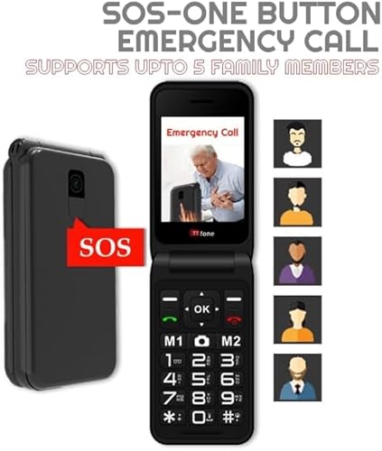TTfone TT760 Flip 4G Big Button Mobile Phone for the Elderly with Emergency Assistance button Unlocked Basic Mobile Phone (Black, with Mains Charger) - Image 6