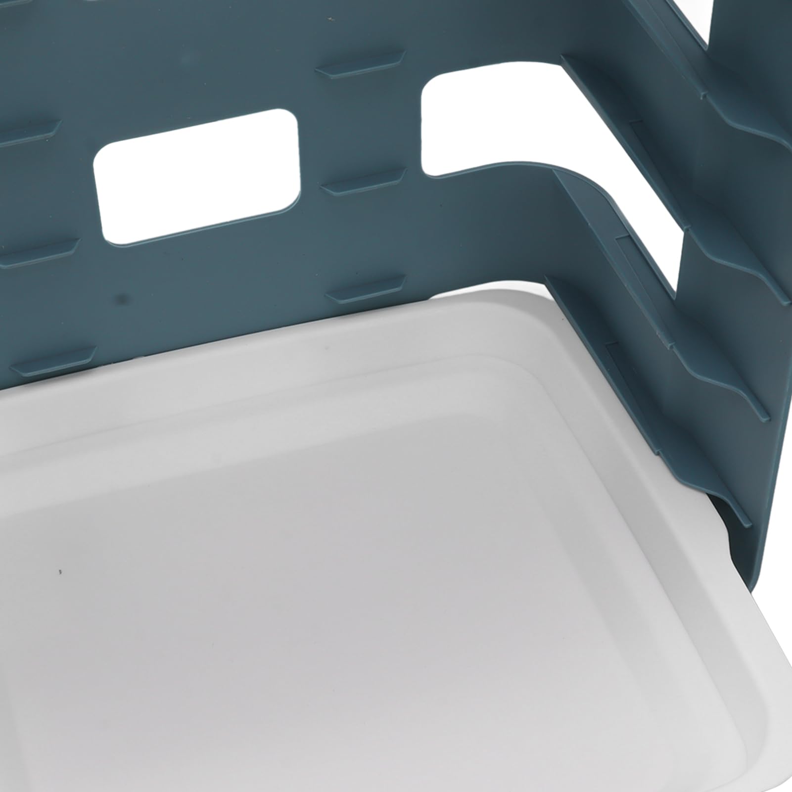 Soporte apilable para verduras, rectangular, ABS, estación de preparación de alimentos con guarnición, perfecto para la preparación de alimentos y nización en espacios culinarios