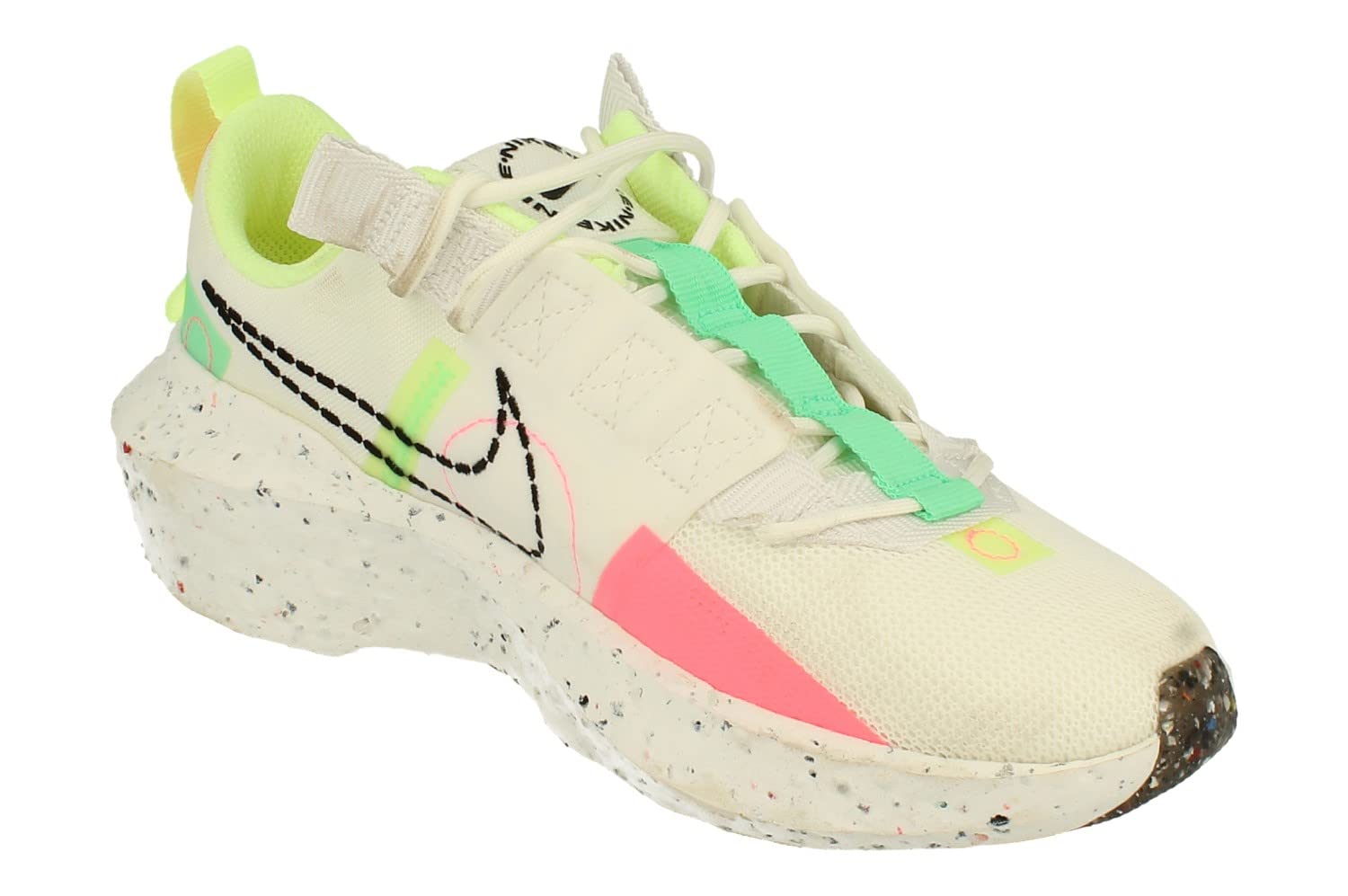 nike crater impact summit white green glow