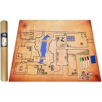 POWER BEAST Dungeon Grid Game Mat + Rotuladores y Borrador +