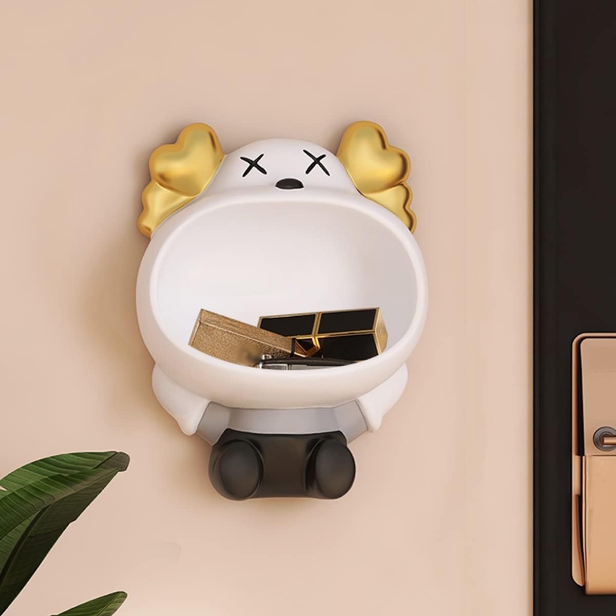 YCKEGEW Figurita Mono Bocazas para Decoración De Pared, Vaciabolsillos Decorativo Organizador De Platos De Dulces, Escultura Decorativa De Resina para El Hogar Regalo Artesanía