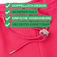 Kordel Stopper, 2-Loch, 10 Stück, in Grau, für bis Ø 4 mm Kordeln, Band Klemme Jacke, Bekleidung, Rucksack, Gummikordel Stopper, Schnellverschluss Schnürsenkel, Schnur Rutsche, Tanka Kordelstopper – Ansicht 2