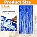 Entisn 2 Pack Royal Blue Foil Fringe Curtains, 3.28 x 6.56 Ft Metallic Tinsel Foil Backdrop, Door Streamer Photo Booth Backdrop for Birthday Party, Bachelorette Wedding Holiday Disco Decorations