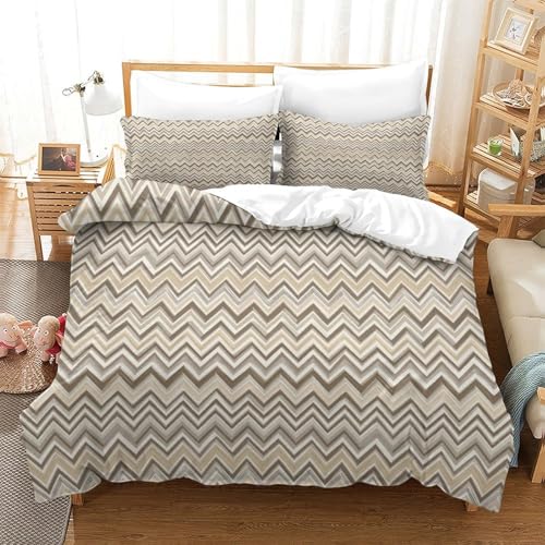 Housse de couette zigzag microfibre super douce respirante - 3