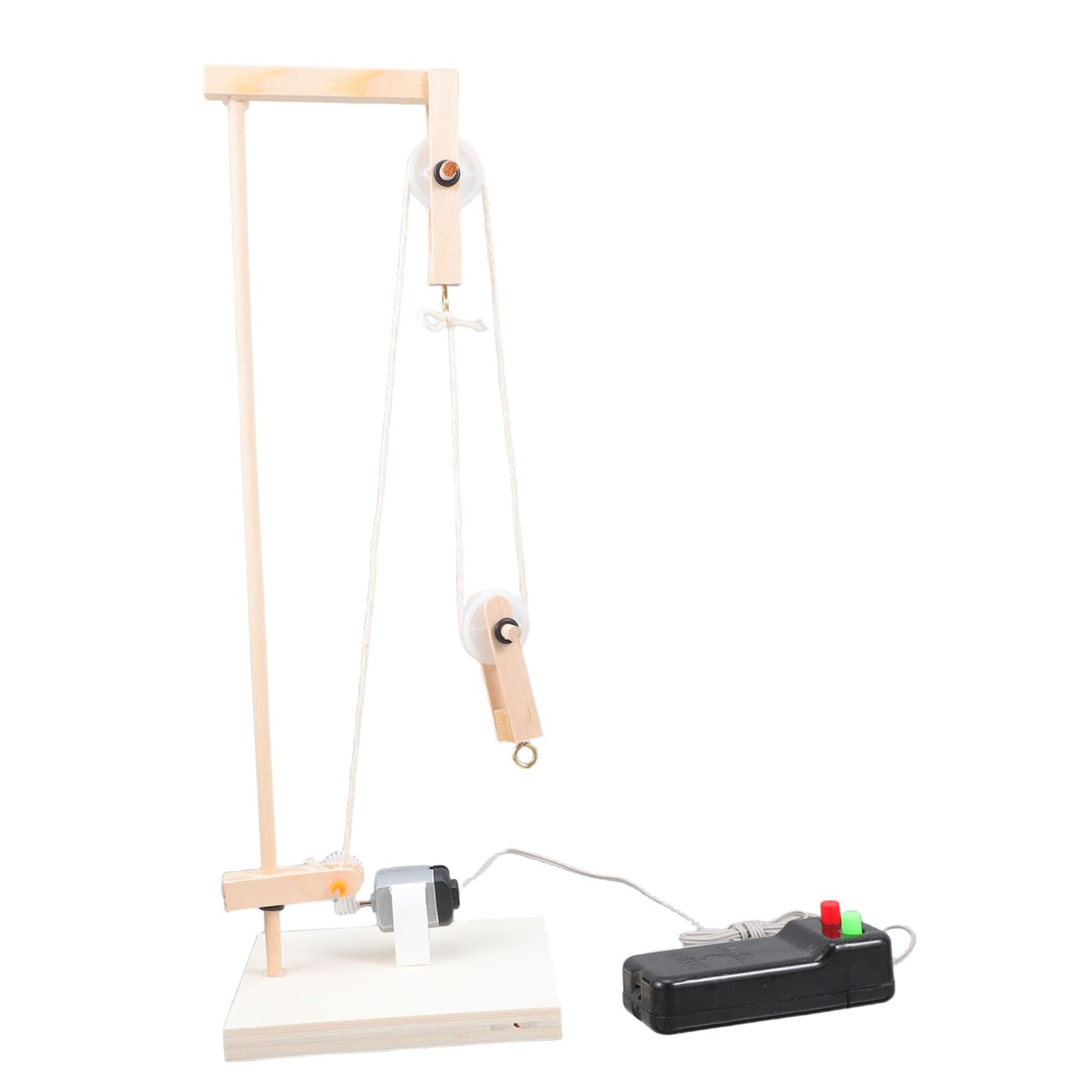 Toyvian Diy Pulley System Kit for Kids Educational Physics Experiment Set with Crane Model Enhancing Hands-on Skills and Creative Learning