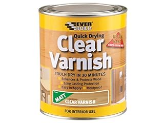 Everbuild – Quick Drying Clear Varnish – Indoor Use – Ideal For Interior Wood – Scratch-Resistant – Matt Finish – 250ml