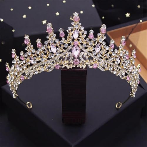 Women's Crystal Bridal Crown Tiara Elegant Queen Style Headpiece For
