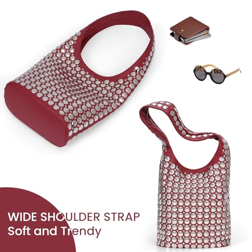 Bolso Tote de Cuero Vegano con Tachuelas para Mujer miniatura 5