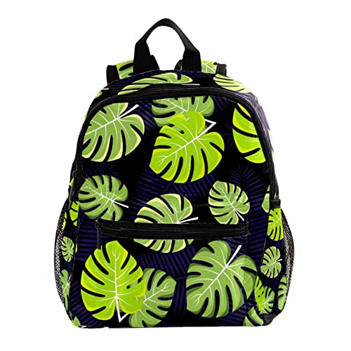 Sac à dos enfants feuilles vertes tropicales pour l'école et les sorties