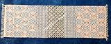 Alfombra de algodón reversible de 2 x 6 pies con estampado de bloque a mano para el suelo, alfombra india para exteriores e interiores, alfombra de algodón Killim Runner
