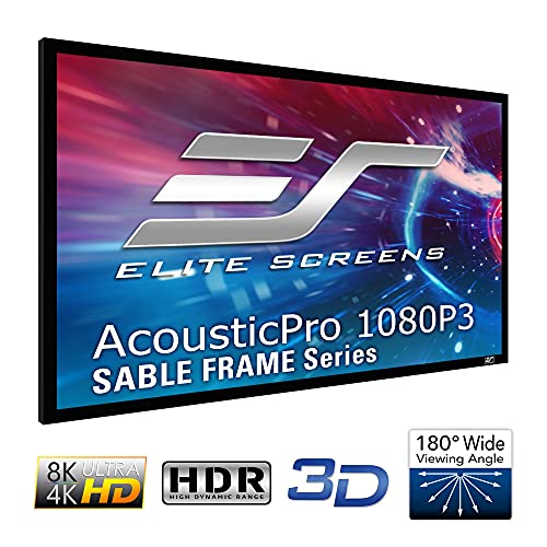 Image of Elite Screens Sable Frame, 120-inch 16:9, Moire-Free, Sound Transparent Fixed Frame Projection Projector Screen, ER120WH1-A1080P3