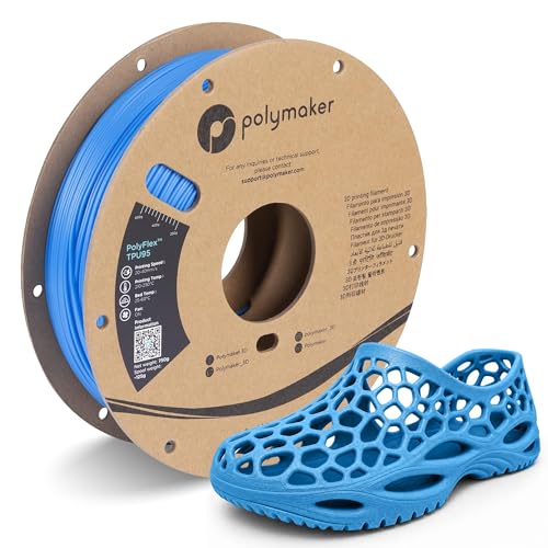 Polymaker PolyFlex TPU-95A Blue 1,75mm bobine 750g filament 3D élastique bleu