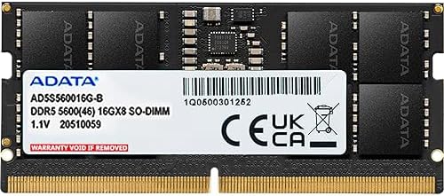 Memória Ram Notebook Ddr5 16GB 5600MHz Laptop Adata AD5S560016G